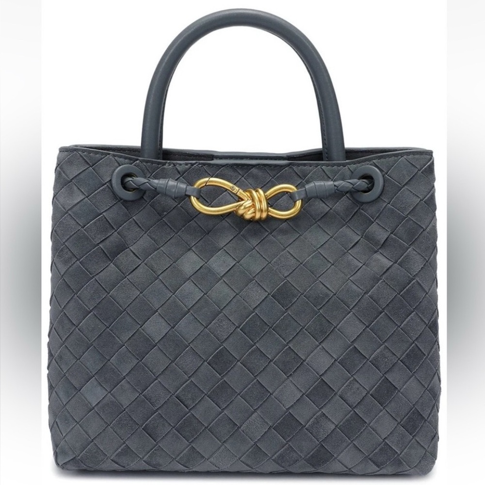 🔥NWT🔥 STUNNING‼️Tiffany & Fred Paris Hand-Woven Lambskin Andiamo Style Suede Bag